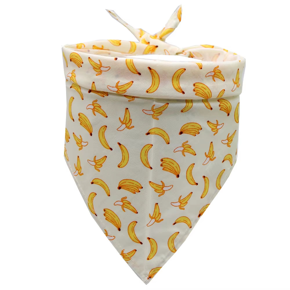 Pet Saliva Towel Fruit Pet Scarf Cotton Dog Triangle Scarf Summer Pet Supplies Accessories Wholesale