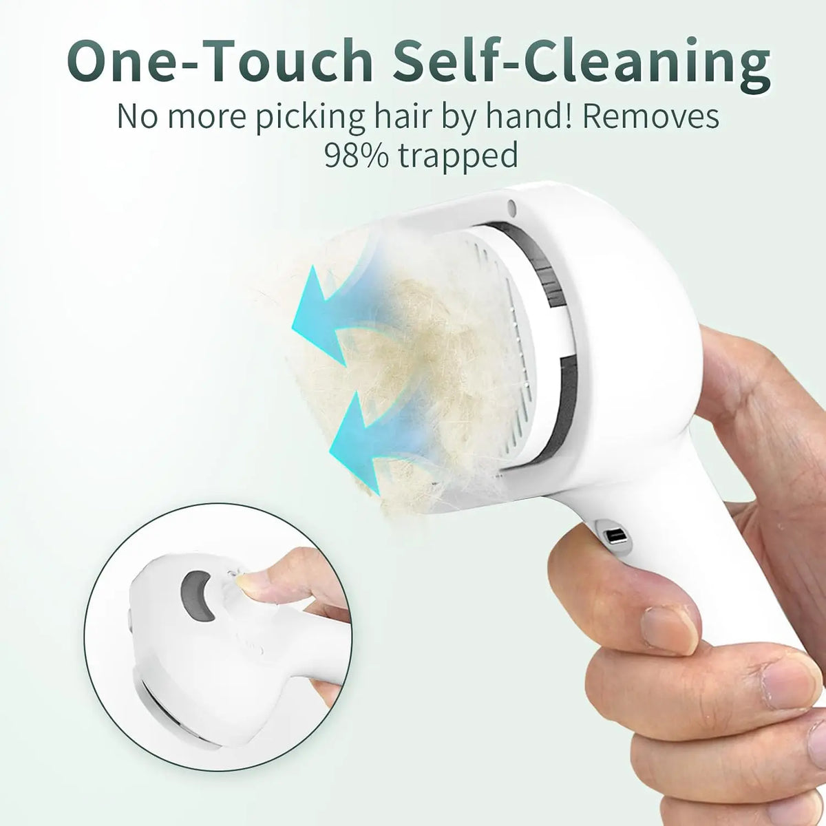 3-In-1 Self-Cleaning Shedding Steam Brush for Dogs & Cats