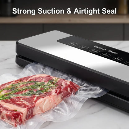 Vacuum Sealer Machine US Plug 110V Automatic Vacuum Sealing Machine with Purple Light Sterilization Dry Wet Oil Powder Food Sealer 30Cm Sealing Width with External Pump Tube Comes with 30Pcs 20X30Cm Textured Bags for Food Preservation