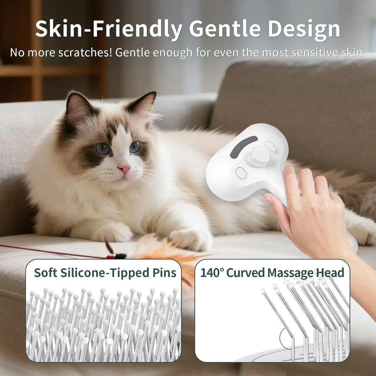 3-In-1 Self-Cleaning Shedding Steam Brush for Dogs & Cats