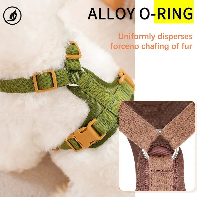 Dog Harness Custom Dog Name Tag Proof Genuine Leather Dog Harness Leash Small Medium Large Breeds Outdoor Walking