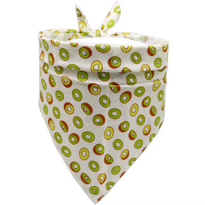 Pet Saliva Towel Fruit Pet Scarf Cotton Dog Triangle Scarf Summer Pet Supplies Accessories Wholesale